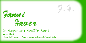 fanni haver business card